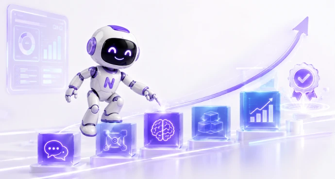 Illustration 3D – montée en puissance et progression des compétences