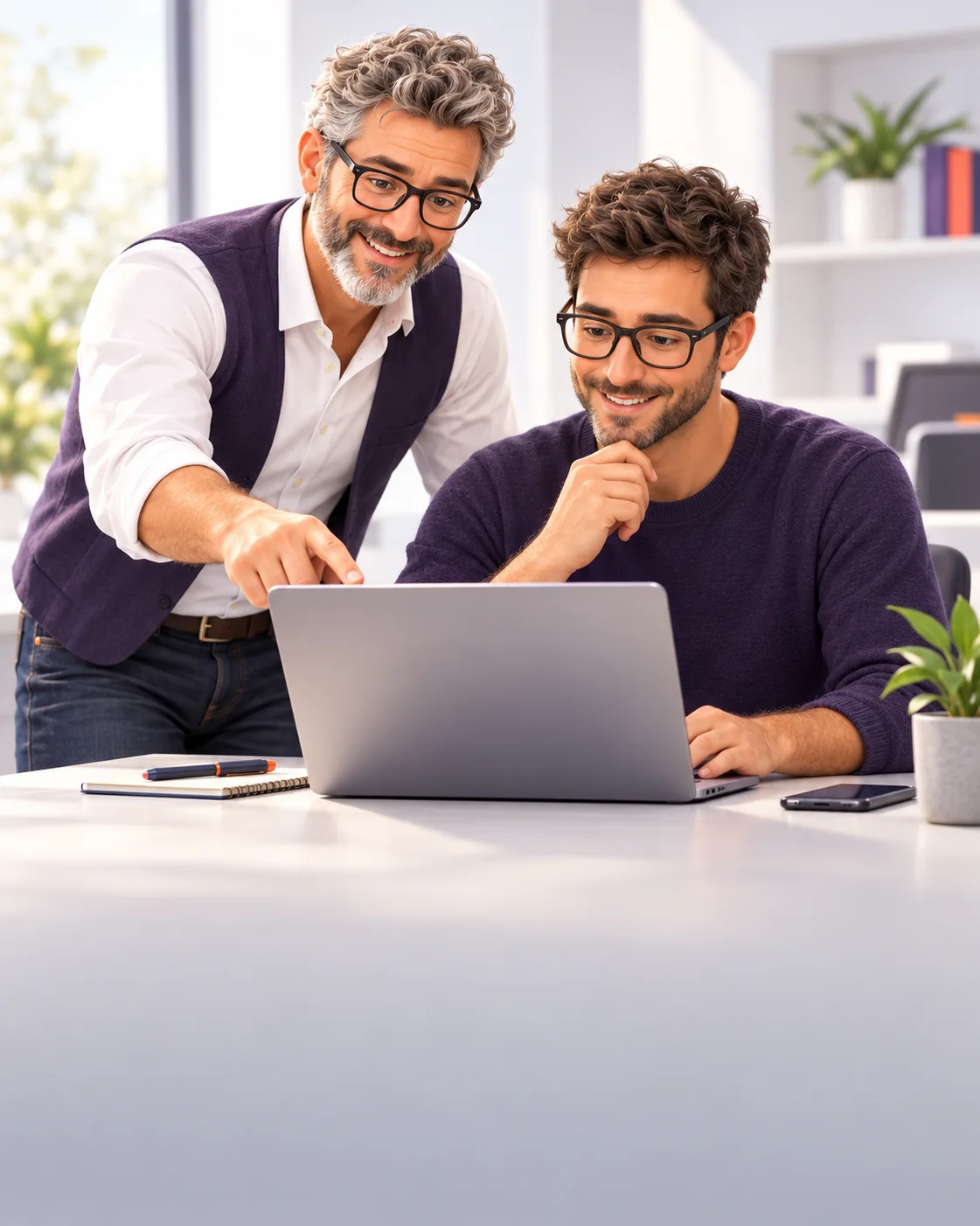 Un formateur Neoacadémie accompagne un apprenant